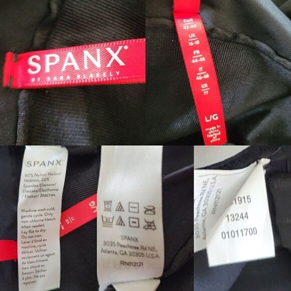 Spanx Shapewear "OnCore" High-Waisted Mid-Thigh Shorts SS1915 Black Sz L - Picture 3 of 12